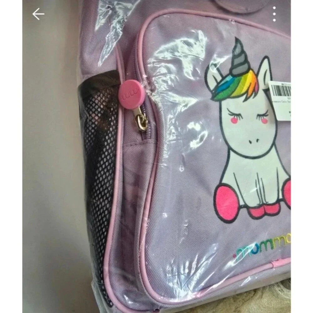 New Purpke Rainbow Unicorn Backpack Kawaii School Travel Bag